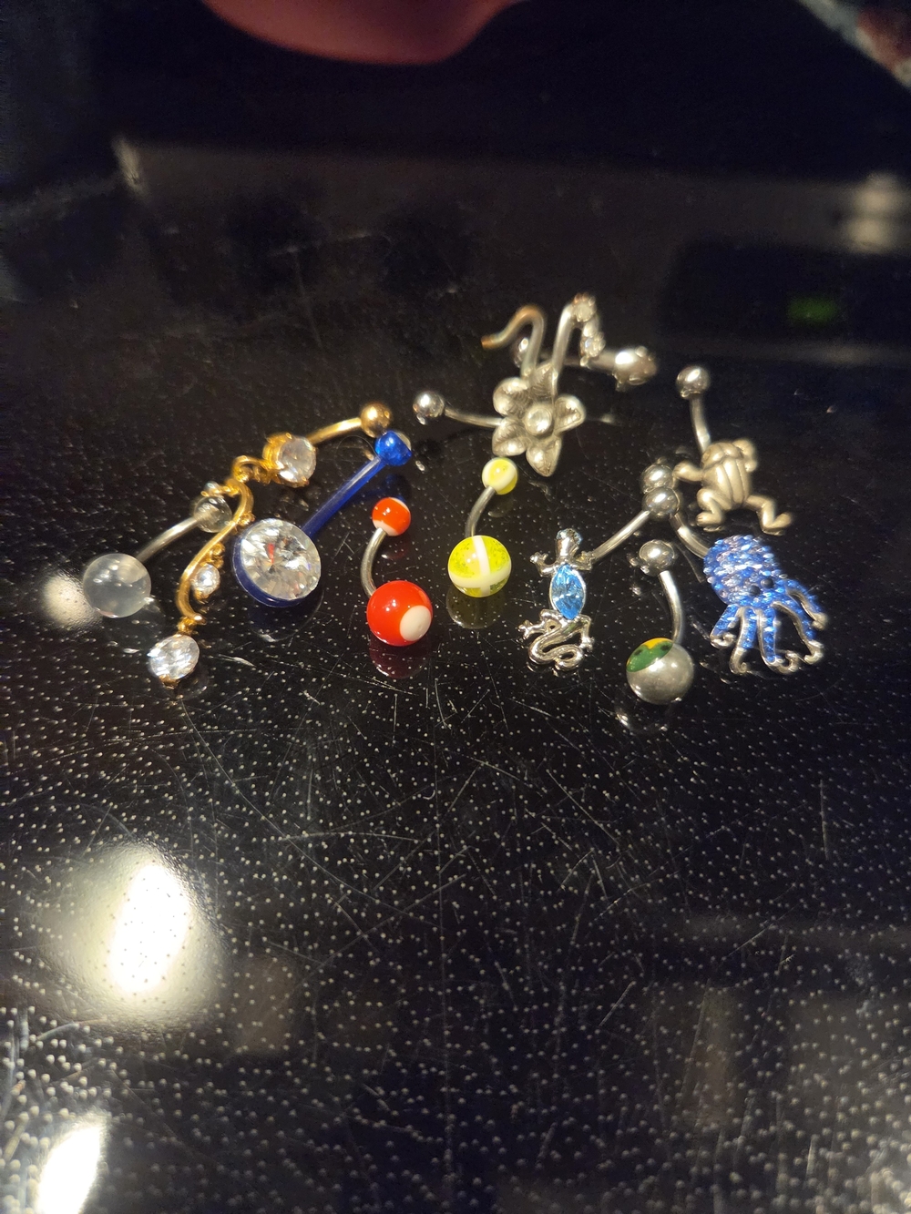 Colorful Belly Button Ring Set - 11 Total